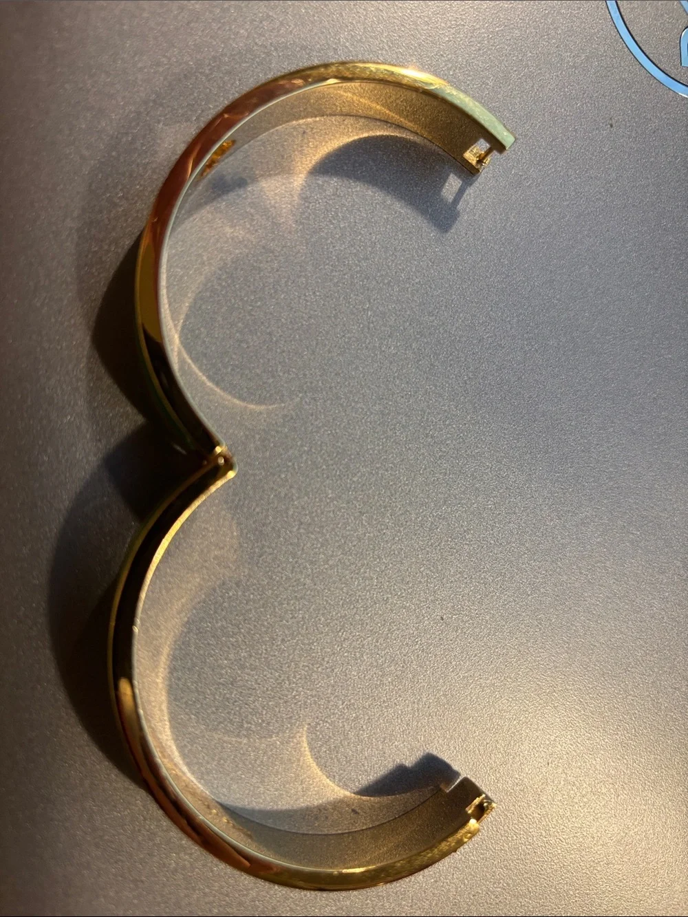 kate spade Gold-Tone Bangle Bracelet with Green Enamel Panels - Picture 2 of 5